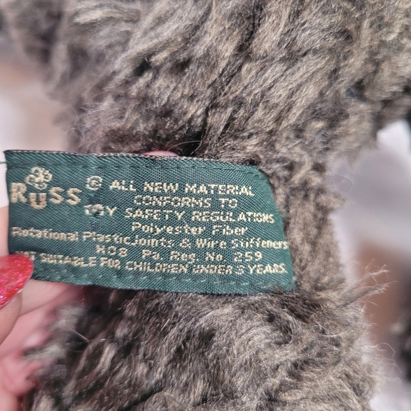 Russ Berrie The Heartcraft Collection Frizzle Bunny Rabbit Hare Plush 14" - Picture 7 of 8